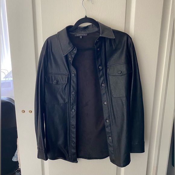 DYNAMITE leather shacket - Picture 2 of 6